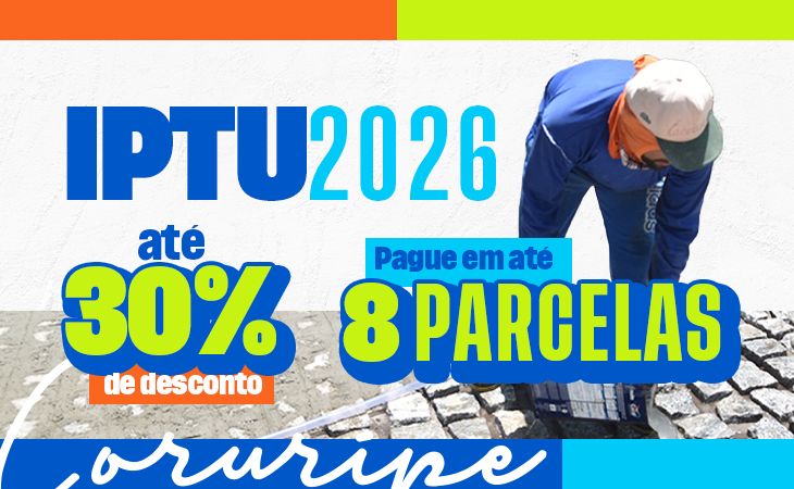 Prefeitura de Coruripe divulga calendário de pagamentos do IPTU 2026; cota única vence em 27 de fevereiro